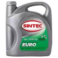 Моторное масло SINTEC EURO SAE 20W-50 API SJ/CF, 5 л SINTEC 1439697098 900329 9P7 4ZF