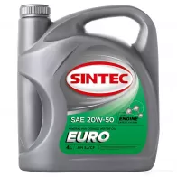 Моторное масло SINTEC EURO SAE 20W-50 API SJ/CF, 4 л SINTEC 1439697097 J 8Y7T 900328