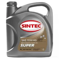 Моторное масло SINTEC SUPER SAE 10W-40 API SG/CD, 4 л SINTEC 1439697144 CMGSX G 801887
