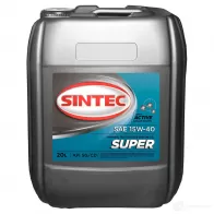 Моторное масло SINTEC SUPER SAE 15W-40 API SG/CD, 20 л SINTEC 900317 TJH OE 1439697148