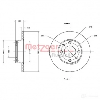 Тормозной диск METZGER KWLP F6 6110418 1009502 4250032642167 - Изображение 2
