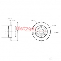 Тормозной диск METZGER 1009324 6110214 4250032640125 35V TG - Изображение 1