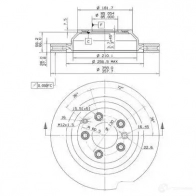 Тормозной диск METZGER 8020584251355 Porsche Cayenne (9PA) 1 Кроссовер 4.8 Turbo S 540 л.с. 2007 – 2010 25135v 95 7FS