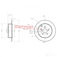 Тормозной диск METZGER Q2F 1QPT 1009368 6110258 4250032640569