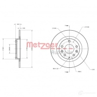 Тормозной диск METZGER 1009782 4250032700676 6110756 6IO DO - Изображение 2
