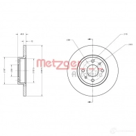Тормозной диск METZGER 6110124 G6R 46OS Fiat 500L (351, 2) 1 Хэтчбек 1.4 95 л.с. 2012 – наст. время 4250032639228
