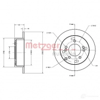 Тормозной диск METZGER 1U 0KPY9 4250032640972 6110299 1009404 - Изображение 2