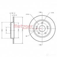Тормозной диск METZGER 4250032640323 1009344 6110234 3 RMXGL - Изображение 2