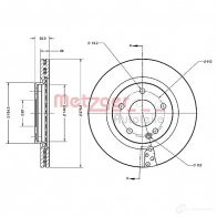 Тормозной диск METZGER 4250032642778 Mercedes A-Class (W168) 1 1997 – 2004 6110479 9H C104H