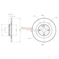 Тормозной диск METZGER V QKSB8B 1425078677 6110833 4062101006424 - Изображение 2