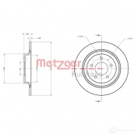 Тормозной диск METZGER 6110198 KNZ Q1 Mazda 5 (CW) 3 Минивэн 4250032639969