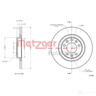 Тормозной диск METZGER 1437615254 S2V Y3U9 6110890 - Изображение 2