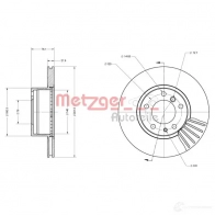 Тормозной диск METZGER 6110461 4250032642594 1009533 IS WZC