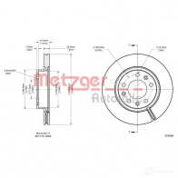 Тормозной диск METZGER 6110895 1437614973 I 5XXXE - Изображение 2