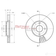 Тормозной диск METZGER 1437618129 5 MA5N 6110852 - Изображение 2