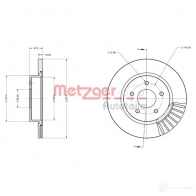 Тормозной диск METZGER 6110759 I YHPC2 1009785 4250032700706 - Изображение 2