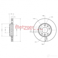 Тормозной диск METZGER 6110206 4250032640040 5 TIOL8B 1009316 - Изображение 2