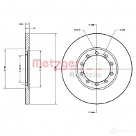 Тормозной диск METZGER 1009597 6110540 HW IM3 4250032643386 - Изображение 2