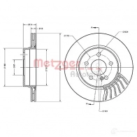 Тормозной диск METZGER TB WH6K Mercedes C-Class (W204) 3 Седан 3.5 C 300 4 matic (2080) 252 л.с. 2011 – 2014 4250032644543 6110656