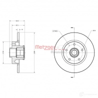 Тормозной диск METZGER 1437617907 6110844 ZXAU WI - Изображение 2