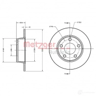 Тормозной диск METZGER 1009556 6110490 4250032642884 UWFH O0 - Изображение 2