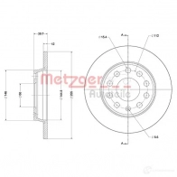 Тормозной диск METZGER 3 3WFF 1009481 6110389 4250032641870 - Изображение 2