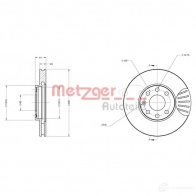 Тормозной диск METZGER SM0 F54 1009145 4250032638283 6110031