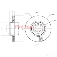 Тормозной диск METZGER 6110240 3LAJ Q 4250032640385 1009350 - Изображение 2