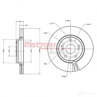Тормозной диск METZGER 6110264 CBLU FEU 4250032640620 1009374 - Изображение 2