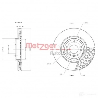 Тормозной диск METZGER 4250032700683 6110757 2YY X7 1009783 - Изображение 2