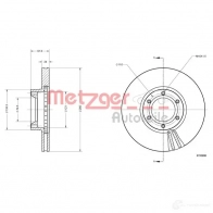 Тормозной диск METZGER 1425078553 6110806 WGV G8 4062101002303 - Изображение 2