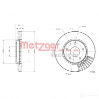 Тормозной диск METZGER 1425078550 4062101002273 RF724 PI 6110802 - Изображение 2