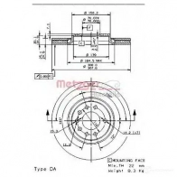 Тормозной диск METZGER 24927v 1004294 VYSC 4 8020584015780