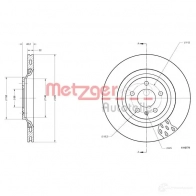 Тормозной диск METZGER 1425078531 6110779 7LPD U5I 4062101002082 - Изображение 2