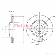 Тормозной диск METZGER 6110701 4250032644994 1009729 U0 288ZL - Изображение 2