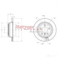 Тормозной диск METZGER 4250032692292 P PBWJ 6110744 1009770 - Изображение 2