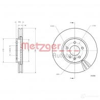 Тормозной диск METZGER 6110780 1425078532 DDJ C9 4062101002099 - Изображение 2