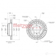 Тормозной диск METZGER T TYO6 1437616206 6110924 - Изображение 2