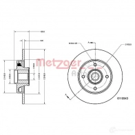 Тормозной диск METZGER 1AOEN 8 1437617918 6110943 - Изображение 2