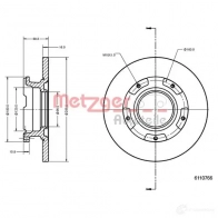 Тормозной диск METZGER 4250032733650 1211933059 6110766 JCCV GBU - Изображение 2