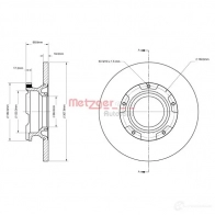 Тормозной диск METZGER 9IM GPQ 6110878 1437617319 - Изображение 2