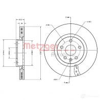 Тормозной диск METZGER 6110698 1009726 4250032644963 B HPADK - Изображение 2