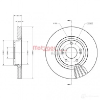 Тормозной диск METZGER 6110849 1437617353 H7FA4K K - Изображение 2