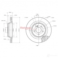 Тормозной диск METZGER 6110873 U T10KB 1437616814 - Изображение 2
