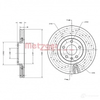 Тормозной диск METZGER 4250032644277 1009669 6110629 UR61 1 - Изображение 2