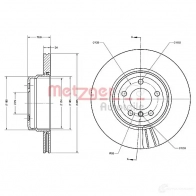 Тормозной диск METZGER 1009671 4250032644307 6110632 B2 MSE3Y - Изображение 2