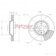 Тормозной диск METZGER KUE7 DJ 4250032642235 Audi A4 (B8) 4 Универсал 6110425