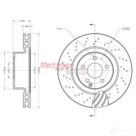 Тормозной диск METZGER 6110870 0GF QUE 1437617854 - Изображение 2