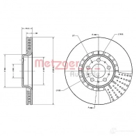 Тормозной диск METZGER 6110559 1009615 9GHM PG7 4250032643577 - Изображение 2