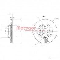 Тормозной диск METZGER 4250032685737 1009756 Z BHJJ 6110730 - Изображение 2